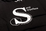 camiseta serif typeface